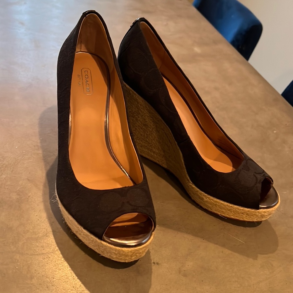Never before worn Coach wedges!